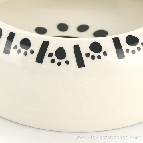 Custom Logo Ceramic Pets Dog Feeding Bowl